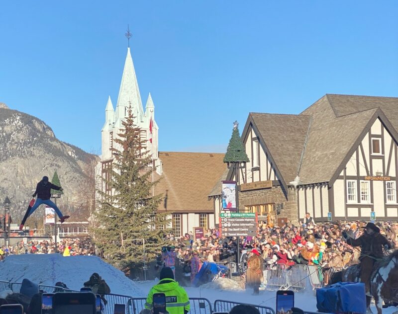 Skijoring in Banff, Canada. Image © PlanetSKI